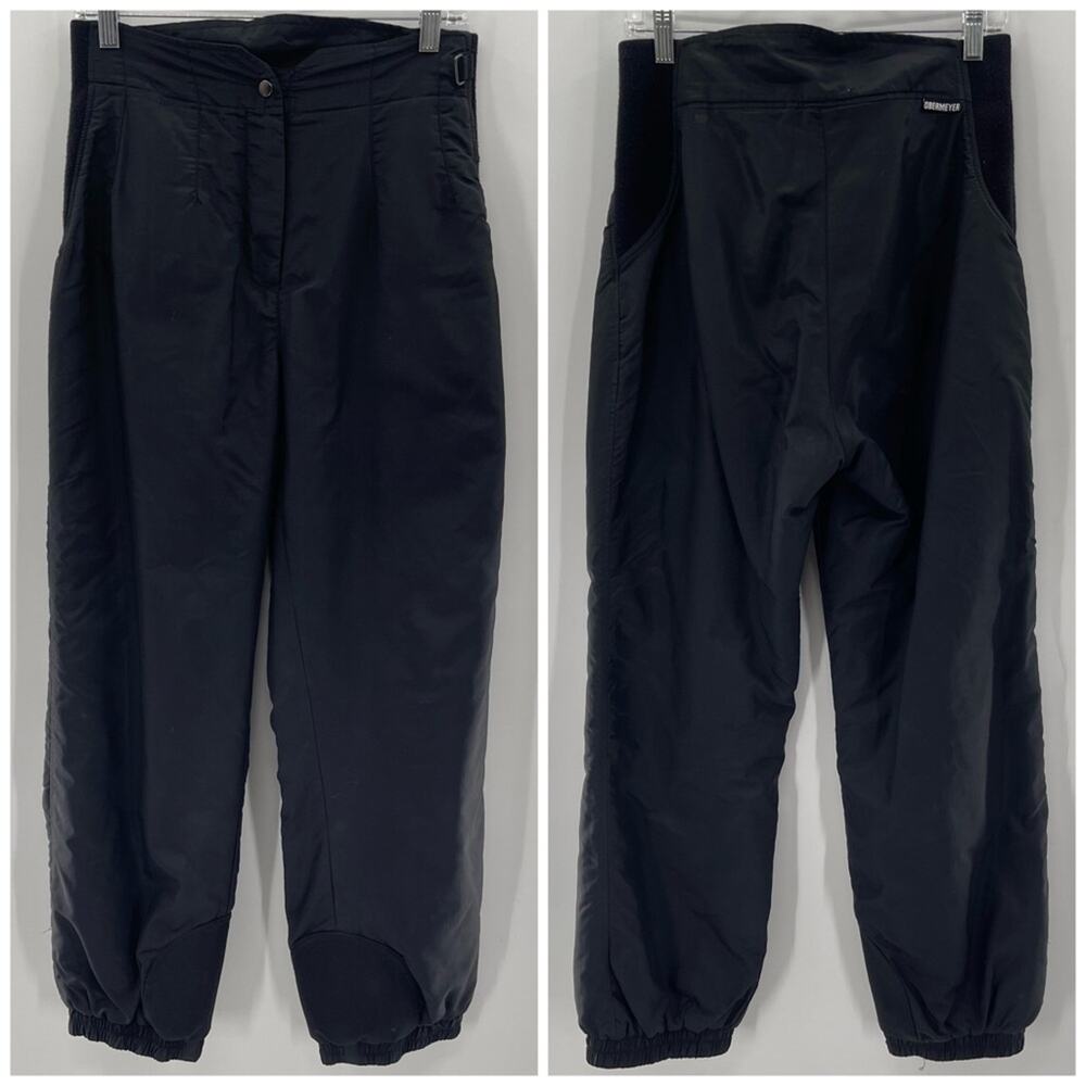 Obermeyer Vintage Sugarbush High Waisted Straight Leg Black Ski Snowpants Size 8